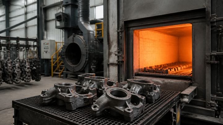 Heat treatment and finishing for steel castings